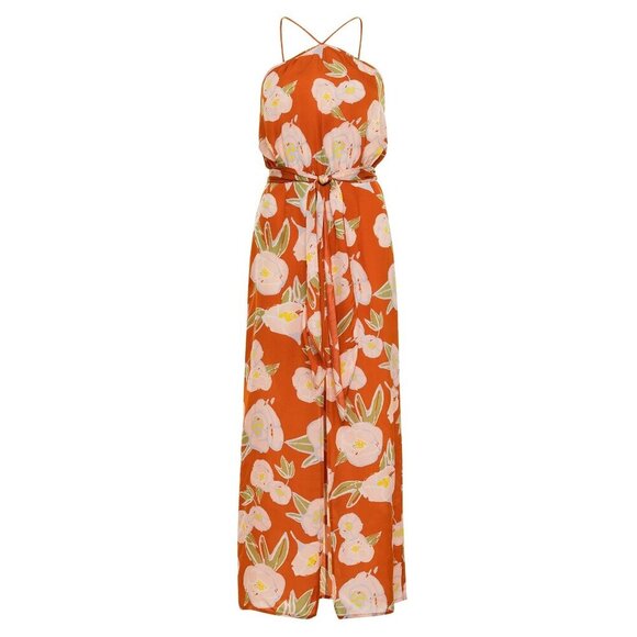 CAROLINA K Luz Dress in Orange Small Womens Floral Maxi Long - Picture 11 of 14